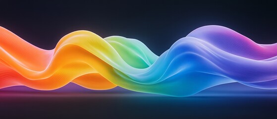Poster - Bright waves of color twist and flow gracefully, creating a mesmerizing and lively pattern