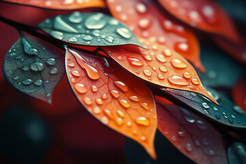 Poster - Sunlit Water Droplets Over Gentle Waves at Sunset