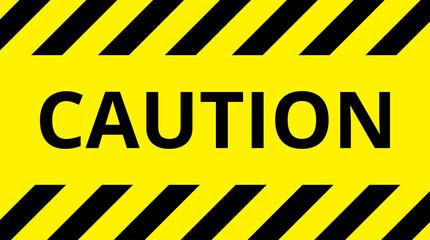 Wall Mural - various black and yellow warning signs with diagonal lines. attention, danger or caution sign, warni