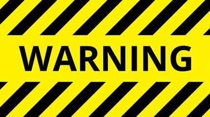 Wall Mural - various black and yellow warning signs with diagonal lines. attention, danger or caution sign, warni