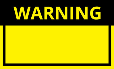 Wall Mural - various black and yellow warning signs with diagonal lines. attention, danger or caution sign, warni