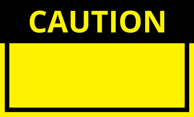 Wall Mural - various black and yellow warning signs with diagonal lines. attention, danger or caution sign, warni
