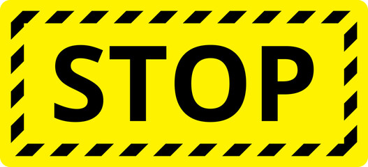 Wall Mural - various black and yellow warning signs with diagonal lines. attention, danger or caution sign, warni