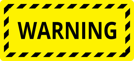 Wall Mural - various black and yellow warning signs with diagonal lines. attention, danger or caution sign, warni