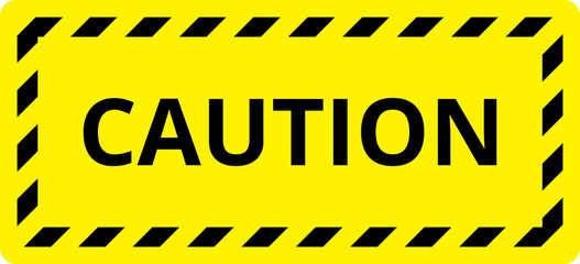 Wall Mural - various black and yellow warning signs with diagonal lines. attention, danger or caution sign, warni