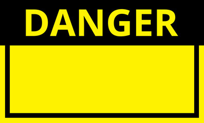 Wall Mural - various black and yellow warning signs with diagonal lines. attention, danger or caution sign, warni