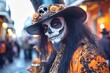 © petro - Celebration of life and death at a vibrant street festival in a colorful historic district