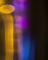 Wall Mural - Abstract light streaks and bokeh. AI.