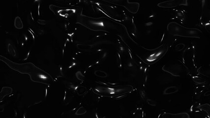 Poster - Abstract Black Glossy Surface seamless looping animation