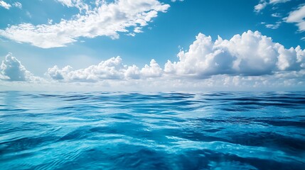 ocean, sky, clouds, seascape, horizon, water, blue, nature, summer