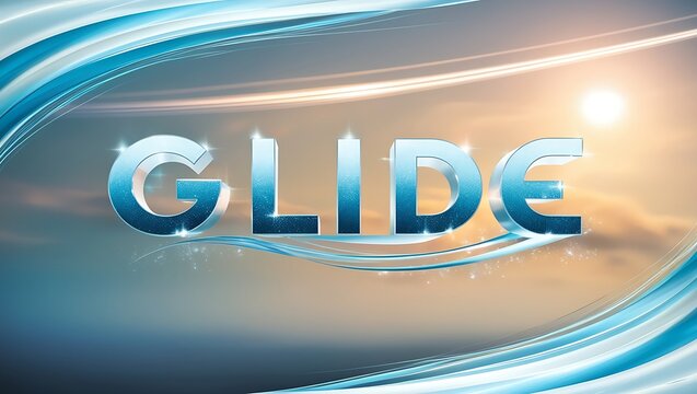 3D metallic word 