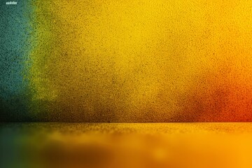 Poster - Yellow Orange Gradient Background with Soft Light Reflection
