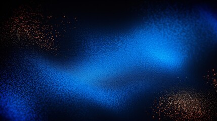 Poster - Dark Blue Abstract Gradient with Glowing Light Effects