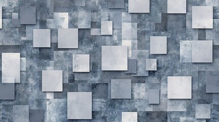 Poster - Abstract Geometric Background with Varied Square Shapes and Textures