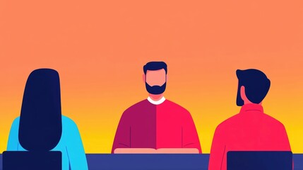 Poster - Manager Consulting with Team Members to Gather Input and Reach a Collective Decision on a Business Strategy or Plan