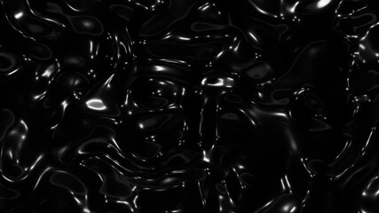 Poster - Abstract Glossy Black Fluid Surface seamless looping animation