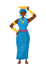 Sticker - beautiful african ethnic woman