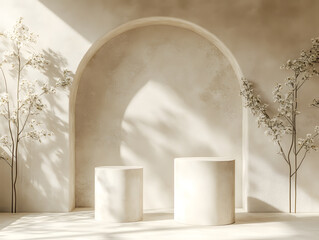 Poster - Minimalist interior design showcase contemporary studio visual art bright atmosphere aesthetic perspective tranquil elegance