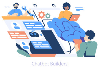 Poster - ai hobbyist. flat vector illustration