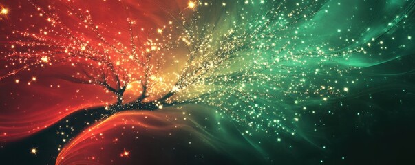 Poster - Abstract Tree Design with Sleek Textures and Colors