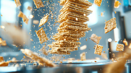 Poster - Automated production of snack line wheat thins technical insights food industry factory environment production efficiency