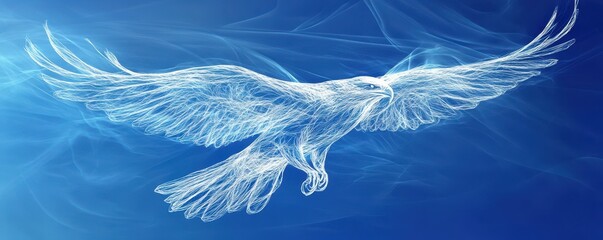Poster - Abstract Soaring Eagle in Fluid Design