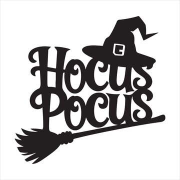 Happy Halloween Silhouette lettering calligraphy typography with bats, spiders, and pumpkins. Vector