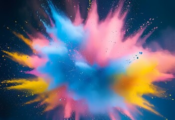 vibrant powder explosion background
