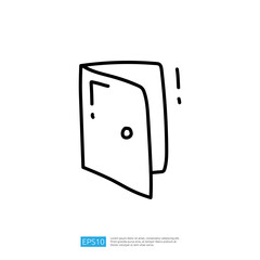 Poster - A simple line drawing of an open folder, suggesting organization or document management.