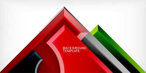 Poster - Square, arrow shapes with round elements Vector Illustration For Wallpaper, Banner, Background, Card, Book Illustration, landing page