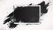 © CLOVER BACKGROUND - Abstract Black and White Frame with Brush Stroke Design Elements