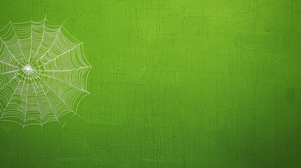 Green Background with Spiderweb  Halloween  Nature Texture  Grunge  Design Element