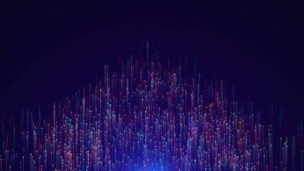 Wall Mural - abstract big data futuristic, hi tech technology elegant glowing line lighting effect sparkle backgr