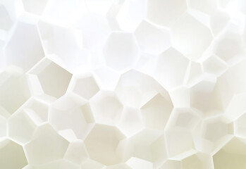 Poster - abstract paper hexagon white background abstract. embossed paper circles white background, light, an