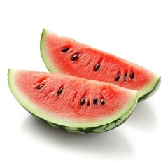Poster - Sliced of watermelon isolated on white background