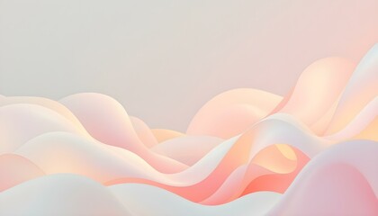 Poster - Abstract liquid background with 3d popup composition in pink. Background vibrant abstract color gradients. Abstract background waves. Set of blurred backgrounds with pastel colors wave shapes