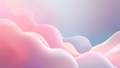 Poster - Abstract liquid background with 3d popup composition in pink. Background vibrant abstract color gradients. Abstract background waves. Set of blurred backgrounds with pastel colors wave shapes