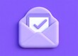 © Nats - Vibrant 3D Illustration of Mail and Checkmark Concept