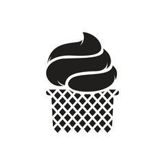 Wall Mural - ice cream vector concept logo template design