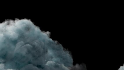 Wall Mural - cloud soft fly over sky with alpha channel. 3d rendering. flying over sky passing clouds on alpha ch