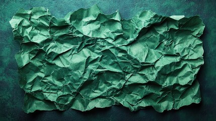 Poster - Crumpled green wrapping paper texture for creative backgrounds and design projects