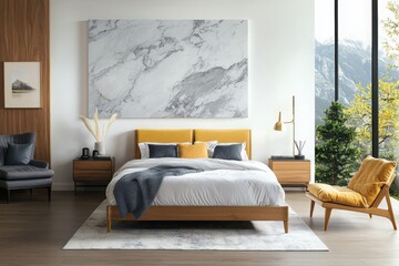 Poster - Creating a clean aesthetic room with cozy marble elements a modern design guide for tranquil living spaces