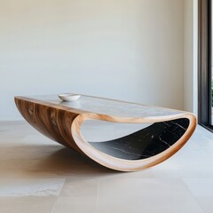 Poster - Exploring contemporary design organic shapes and clean lines in modern interiors for enhanced lifestyle and well-being