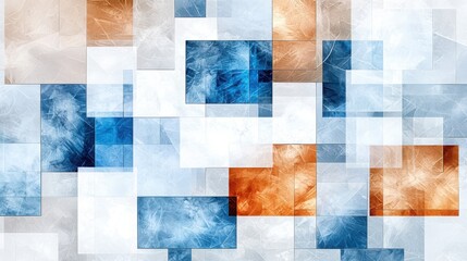Poster - Exploring contemporary squares design with transparency overlay in the arctic a visual journey into modern aesthetics