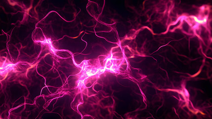 Poster - Abstract background with vibrant pink energy streams and glowing particles.  Perfect for science fiction, fantasy, or technology themes.  Dynamic and visually striking.