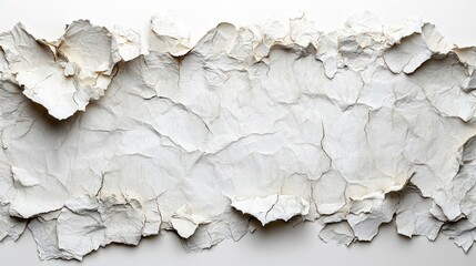 Poster - Textured ripped paper layers on a clean white background for creative design and artwork applications