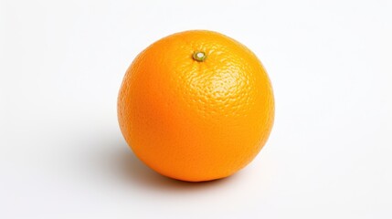 Poster - Vibrant orange fruit on a clean white background showcasing texture and color in a minimalist composition for fresh produce themes