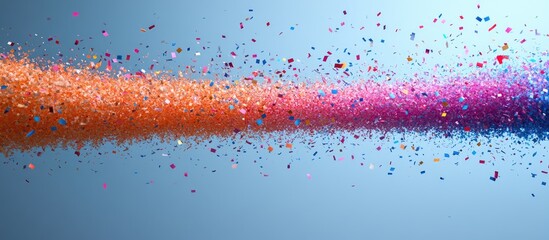 Poster - Colorful confetti burst creating a festive atmosphere against a soft gradient backdrop for celebration and event themed designs.