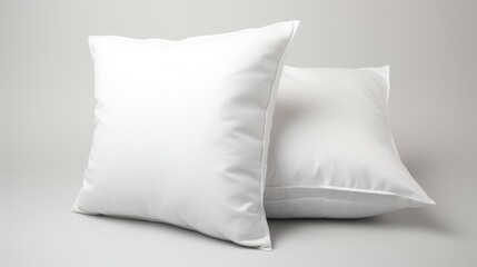 Aufkleber - Classic white pillows showcasing elegance and versatility against a minimalist background perfect for bedding and interior design inspiration