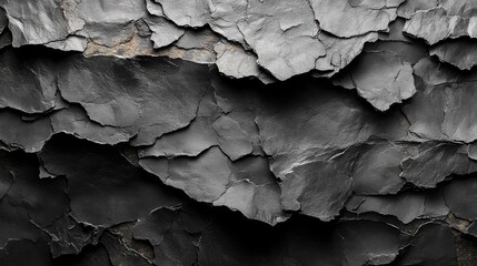 Leinwandbilder - Textured black slate background with layered, weathered appearance ideal for design and creative projects.